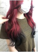 レッドカラー/グラデーションカラー/派手髪/池袋