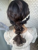 フェリーチェ(Felice)&nbsp;編みおろし　ヘアセット　お呼ばれヘア　パール　フェミニン