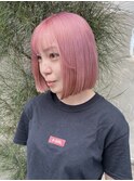 ホワイトピンク/ぱつっとボブ【佐々木麻衣】