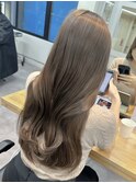 ブリーチなしダブルカラー　ミルクティーグレージュ　Riko