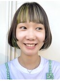 イエローベージュ【広島インナーカラー】【広島ボブ】