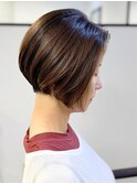 【白髪ぼかし＊30/40/50代の大人女性へ】前下がりショートボブ☆