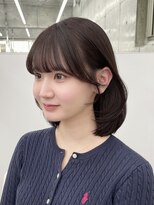 エヌアイ オモテサンドウ(ni omotesando) 顔周りカット/ブラウンカラー/ボブレイヤー 上野