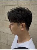メンズ センターパート 毛流れパーマ メンズパーマ