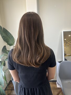 エアージーモ 門司店(AIr G mo) レイヤーカット 顔周りカット べージュ 透明感カラー