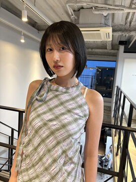 ヌープヘアーアイス(NUUP.hair ici) ★ブリーチなしOK◎暗髪オリーブカラー×レイヤーで軽さを