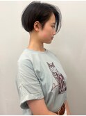 【morio】刈り上げ　小顔ヘア　黒髪　ショートボブ♪