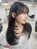 クレム 博多駅店(ChLem) ミディアムレイヤー 艶カラー 暗髪 韓国風 髪質改善 福岡美容室