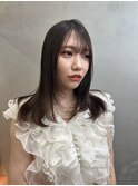 オリーブグレー/レイヤーカット/黒髪/マロンベージュ/北千住