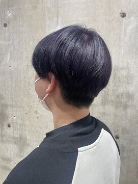 メンズ クーヘアー(Men's coohair) マッシュ×パープルカラー