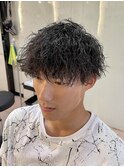 ツイストパーマ ツーブロックマッシュ 20代 30代