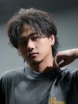 ブラック(BLACK)&nbsp;緩シャドウパーマ/緩波巻き/メンズパーマ