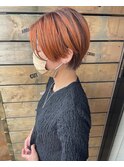 真橙色ハンサムショート