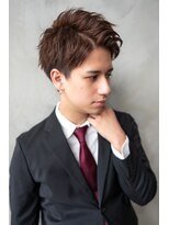 メゾンバイハバナ(maison by HAVANA)&nbsp;メンズビジネスツーブロックアップバング束感ショートマッシュ