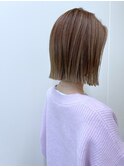 切りっぱなしボブ ×  ストレート