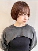 ペールベージュ/外ハネボブ/大人かわいい/セクションカラー[銀座