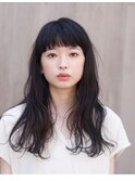 セミロング×ウェーブ×ウェット