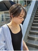 NUDE透け感前髪なしショート ハンサムショート 大人ショートボブ