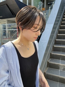 ヌード(NUDE) NUDE透け感前髪なしショート ハンサムショート 大人ショートボブ