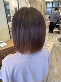 小顔補正立体カット×ナチュラル丸みボブ 10代20代30代