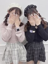 編み込み×ふわふわ三つ編み×リボン＊まゆ