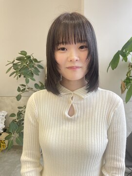 サンド 鹿児島中央(sand) @ayumi_sand 顔まわりレイヤー　レイヤーカット　ボブレイヤー