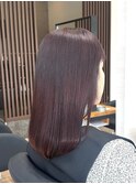 ミルクティーピンクベージュカラーくびれヘアグレージュカラー