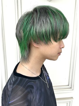 グラスペディア(graspedia) グレーとグリーン【広島派手髪】【広島ハイトーン】