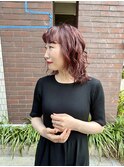 赤髪×カーリーヘア