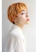 20代/30代/40代/モード系/重め/ショート/ショートボブ/オレンジ