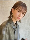 切りっぱなしボブ×インナーカラー