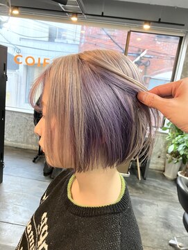 シャンプーボーイ ヒノ(SHAMPOO BOY Hino) ホワイトベージュ×インナーラベンダー