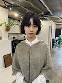 ミニボブ/ニュアンスパーマ/前髪カット/くせ毛風パーマ