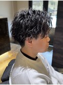 ブルーブラック/スペインカール/スパイキーショート/瀬田