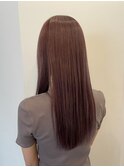 ショコラブラウンベージュ×ツヤ髪セミロング