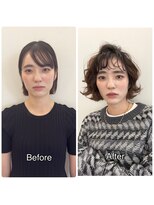 ロッカ(LOCCA)&nbsp;骨格ナチュラル/ウェーブボブ/ビフォーアフター