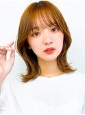 韓国風エギョモリ★くびれ外ハネミディ大人可愛い小顔20代30代