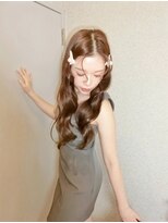 天神美容室&nbsp;【KASUMI天神美容室】ロングレイヤーカット×ブラウン