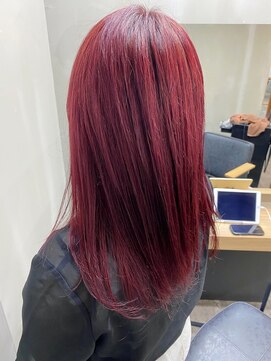 フレーム なんば店(FRAME) ブリーチあり◎ワインレッド