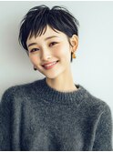 札幌/髪質改善/グレージュカラー×小顔フェザーショート