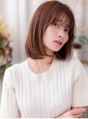 インナーカラーワンカールミディアムレイヤーa戸頭20代30代40代