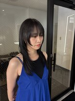 ナンバー 竪町(number+) 小顔効果◎ハッシュカット×ブルーブラック×内巻き