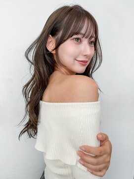 ロンドクレール 川崎(Lond clair) ブリーチなし/髪質改善/大人ガーリー/グレーブラウン/前髪/川崎