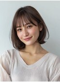 透明感ベージュボブ