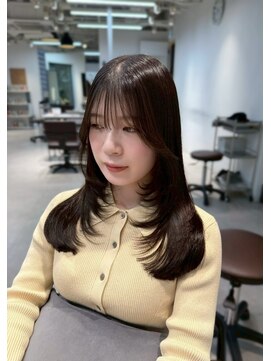 ザシェノンウメダ(THA CHAINON UMEDA) イメチェン/ピンクベージュ/アンブレラカラー/前髪/心斎橋