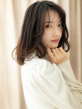 カバーヘアアンドスパ ブリス 浦和(COVER HAIR&SPA bliss) エンドカラー抜け感毛先パーマエアリーミディアムX浦和20代30代