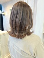 キャアリー(Caary) 福山市美容室Caary外ハネミディアムヘアくすみ透明感カラー