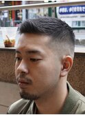 サイドパートスキンフェードカットシェービング吉祥寺理容室