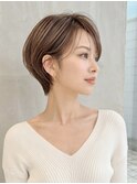 ショートヘアショートボブくびれショート上品ショート30代40代