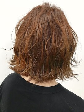 キューズ クラブ(cuz KLUB) 【cuzKLUB】ボブ×オレンジベージュ